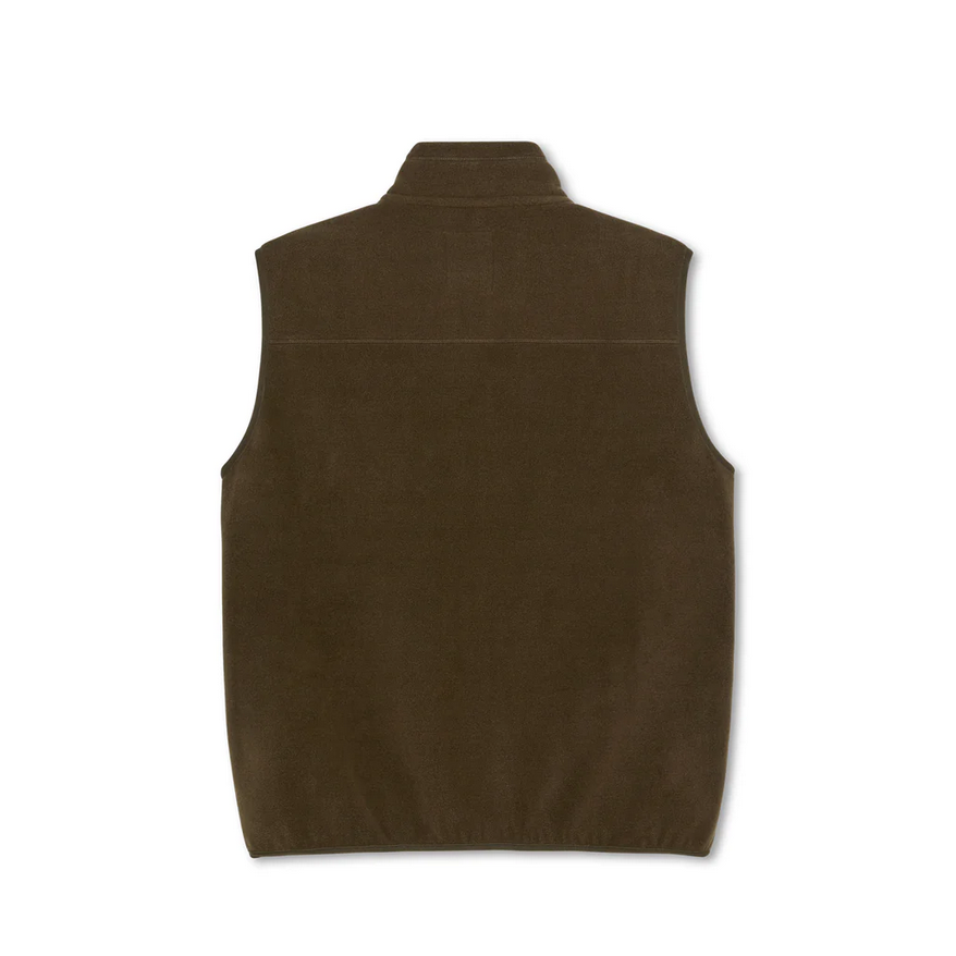 CHALECO POLAR SKATE CO. - BASIC FLEECE VEST BROWN