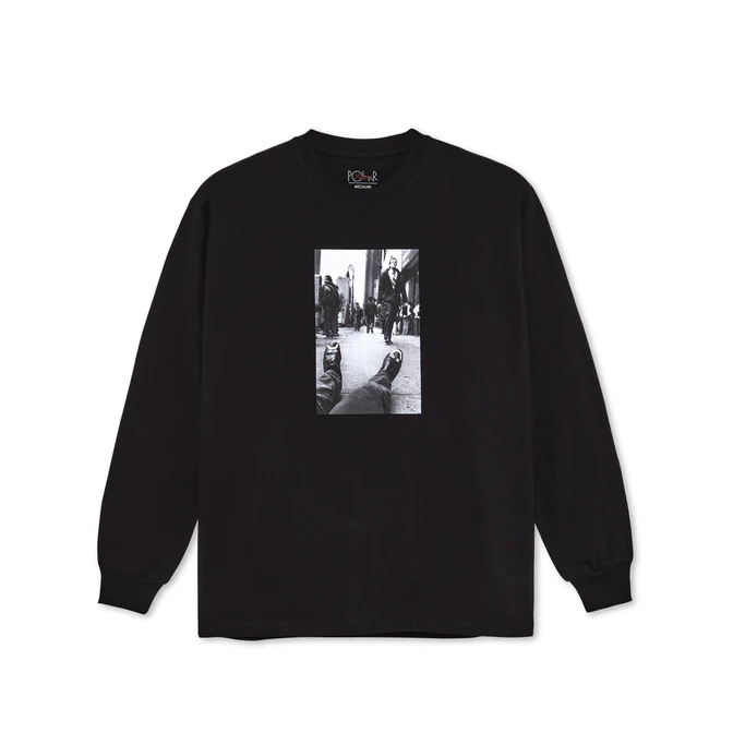 Camiseta Polar skate co LS Tee | Happy Sad - Black