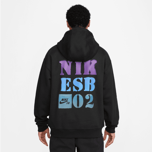 Sudadera NIKESB con capucha de skateboard de tejido Fleece FQ2194-010 | Unisex Textil Tops | BLACK