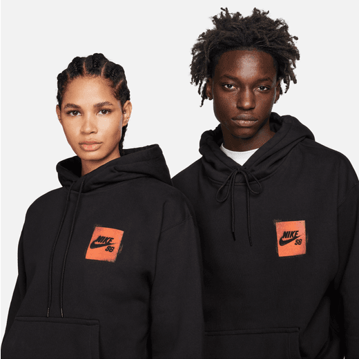 Sudadera NIKESB con capucha de skateboard de tejido Fleece FQ2194-010 | Unisex Textil Tops | BLACK