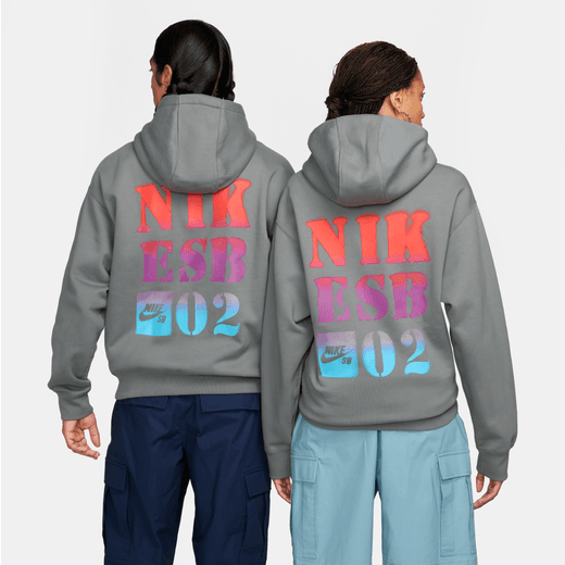 Sudadera nikesb con capucha de skateboard de tejido Fleece FQ2194-084 | Unisex Textil Tops | SMOKE GREY