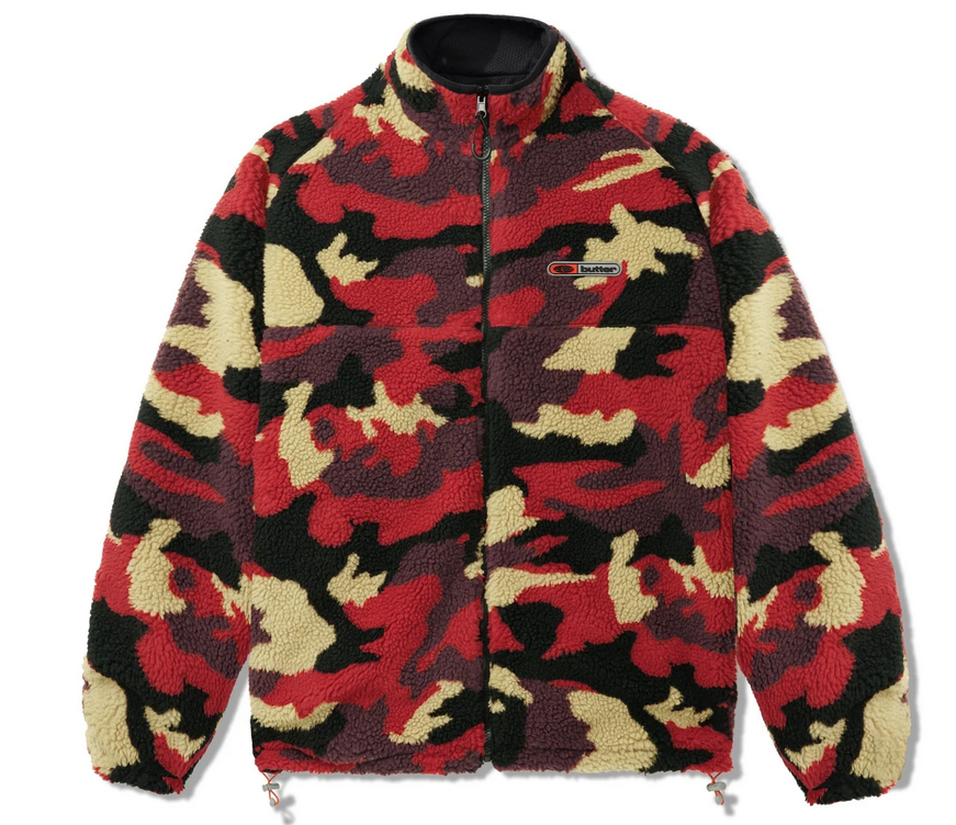 Chaqueta Butter Goods Camo Sherpa Jacket, Red