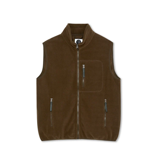 CHALECO POLAR SKATE CO. - BASIC FLEECE VEST BROWN