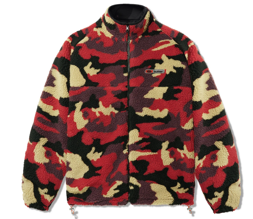 Chaqueta Butter Goods  Camo Sherpa Jacket, Red